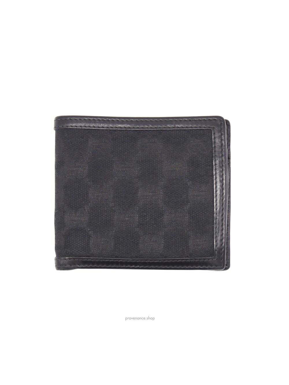 🔴 Gucci Bifold Wallet - GG Canvas with Leather Trim